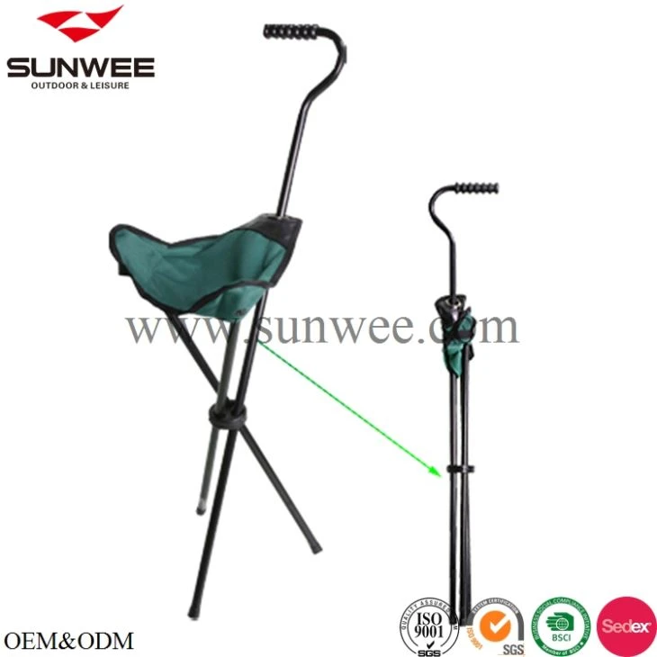 Folding Walking Stick Stool